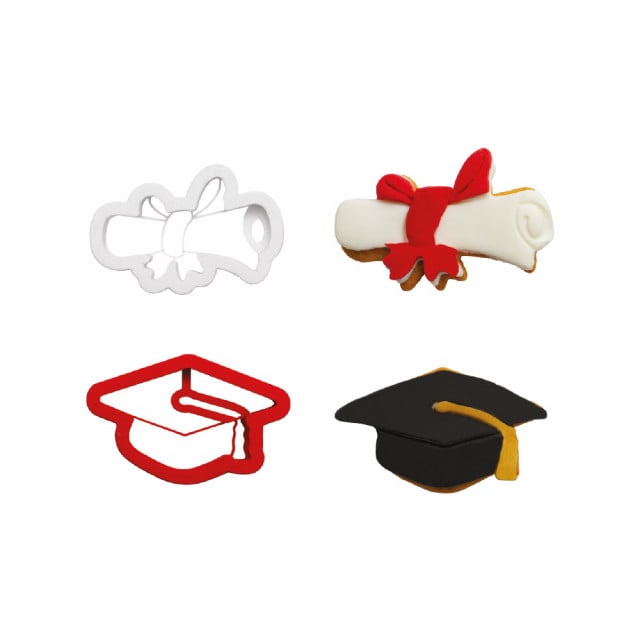 Laurea. Pergamena e Cappello. Stampo tagliapasta