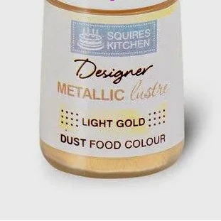 Oro con effetti Metallici molto Luminosi e Scintillanti. Colorante Lipo in polvere. Squires Kitchen