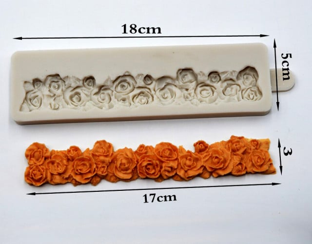 Bordo di un mazzo di Rose. Stampo in silicone