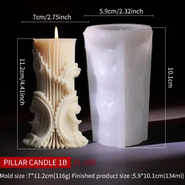 Nuova produzione!! Elegante stampo in silicone Candela di 11.2 cm. Lux 195 - WORLD PRODUCTS SHOP