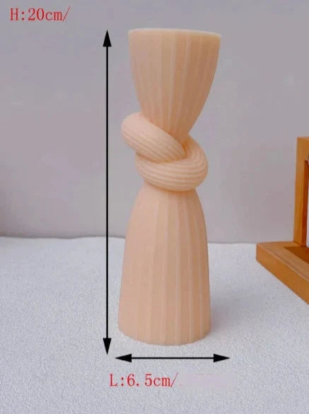 Colonna di 20 cm a Spirale con Nodo. Stampo in silicone anche per Candele - WORLD PRODUCTS SHOP