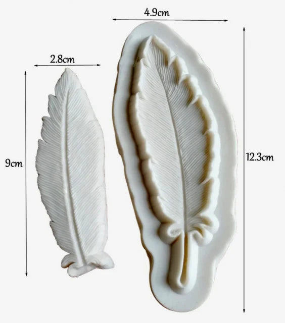 Grande stampo Piuma in silicone di 12.3 cm