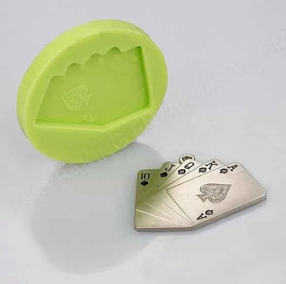 Mazzo Poker. Cuori Quadri Fiori e Picche. Stampo in silicone