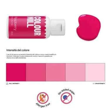 Rosso Lampone Raspberry Colour Mill. Colorante alimentare a base olio di 20 ml