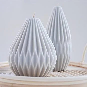 Set di 2 stampi a Pera Geometrica di 15 e 7.2 cm. Stampo in silicone anche per Candele - WORLD PRODUCTS SHOP