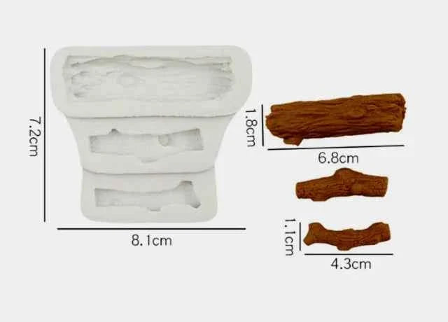 Tronco legno. Fantastico stampo in silicone