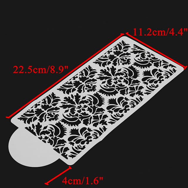 Stencil Floreale Bordo di 22.5 cm. Per tutte le decorazioni
