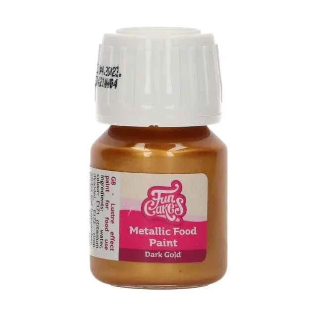 Oro Rosa Metallizzato in Gel. Copper. Vernice per pittura. Grande confezione 30 ml. Funcakes