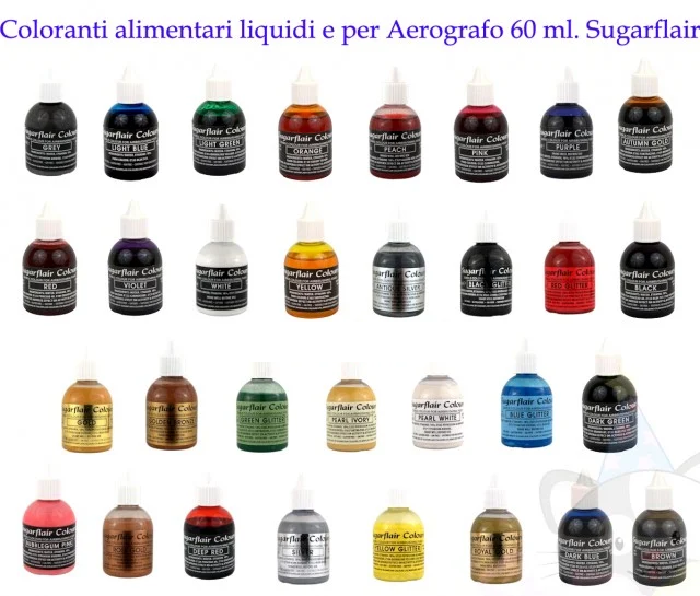 Bordeaux 60 ml. Colorante liquido anche per Aerografo. Burgundy. Sugarflair
