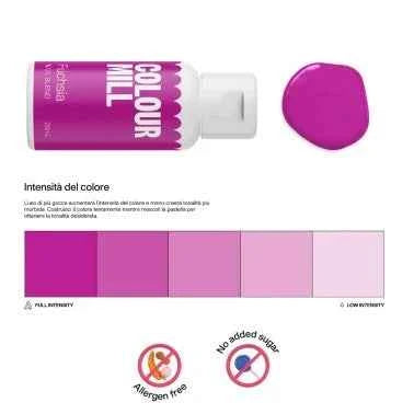 Fucsia Colour Mill. Colorante alimentare a base olio di 20 ml