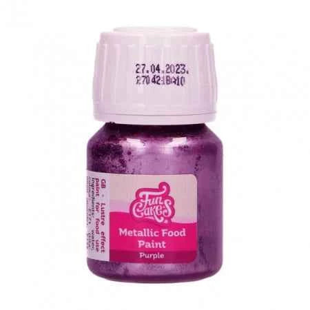 Rosso Metallizzato in Gel. Anche Vernice per pittura. Grande confezione 30 ml. Funcakes
