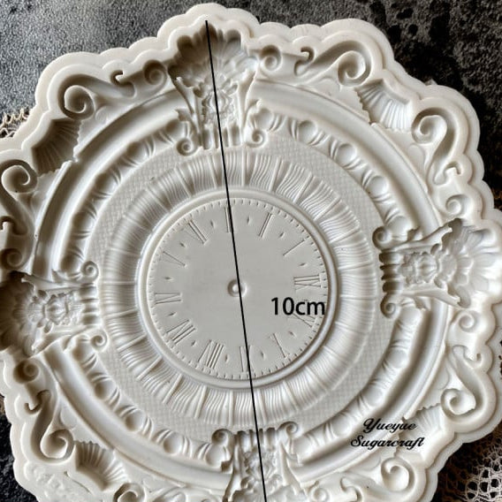Grande Orologio decorato. Barocco Vintage. Stampo in silicone