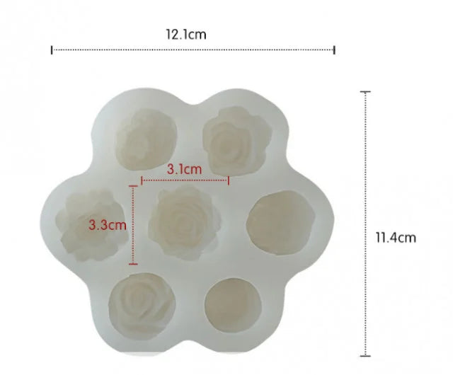7 Fantastici Fiori. Stampo in silicone anche per Candele - WORLD PRODUCTS SHOP