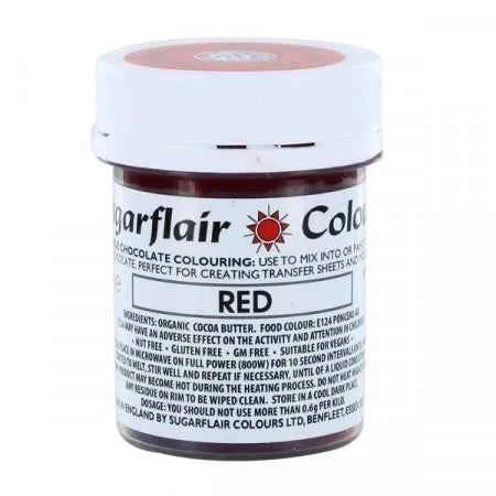 Rosso. Colorante al Burro di Cacao per Cioccolato. 35 gr. Sugarflair