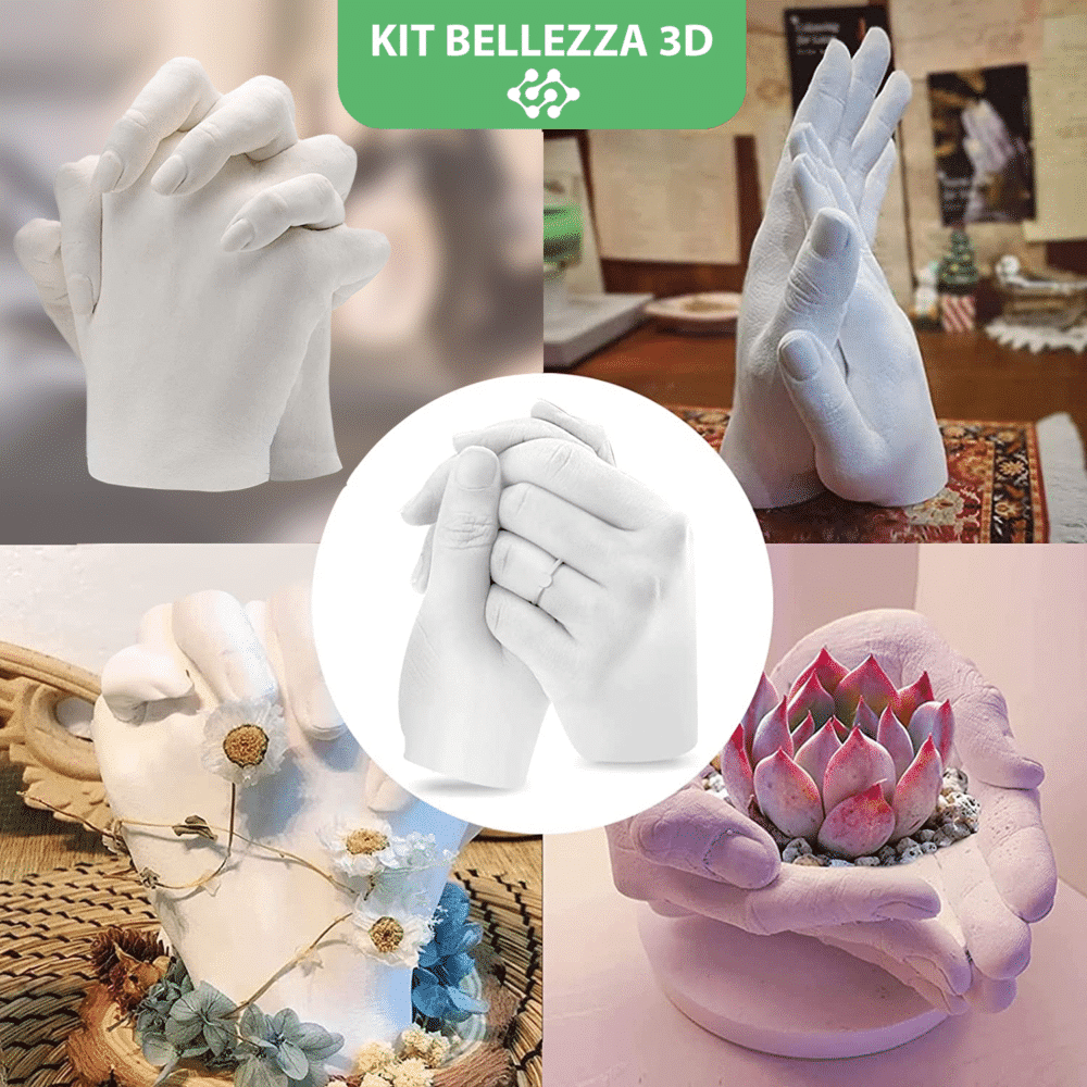 KIT BELLEZZA 3D – Kit per Calco Mani. Crea la tua scultura 3D!