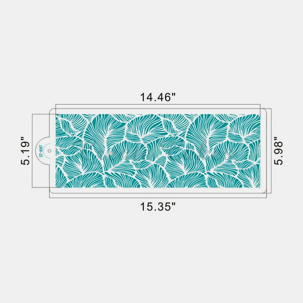 Peacock. Fantastico bordo Stencil decorativo