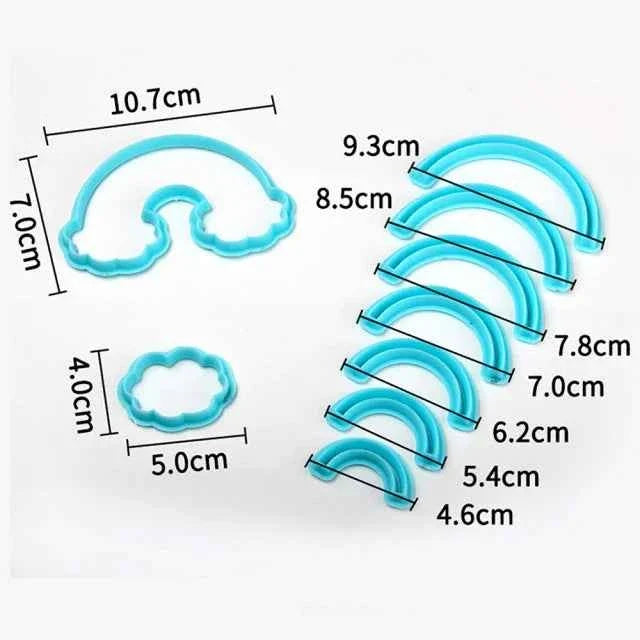 Arcobaleno. Set di 9 stampi