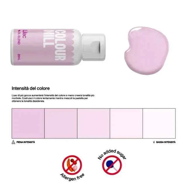 Lilla. Colour Mill Lilac. Colorante alimentare a base olio di 20 ml