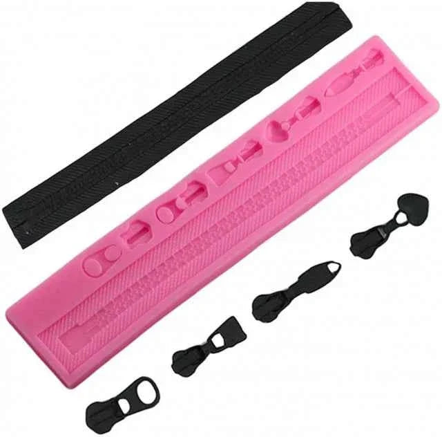 Chiusura lampo Zip e Tiretto. Stampo in silicone