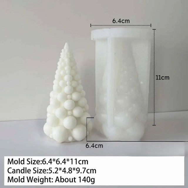 Albero di Natale a Bolle di 9.7 cm. Stampo in silicone anche per Candele - WORLD PRODUCTS SHOP