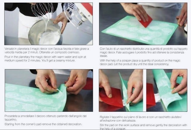 Tappetino in silicone per decoro Linea Magic Decor TMD01 Pavoni.
