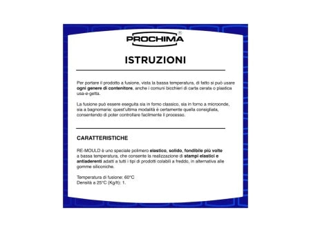 NOVITA' !! PROFESSIONALE RE-MOULD Gomma RIFONDIBILE per Stampi. RIUSABILE.