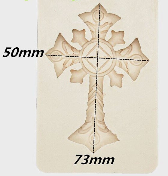 Croce decorata Barocca. Stampo in silicone