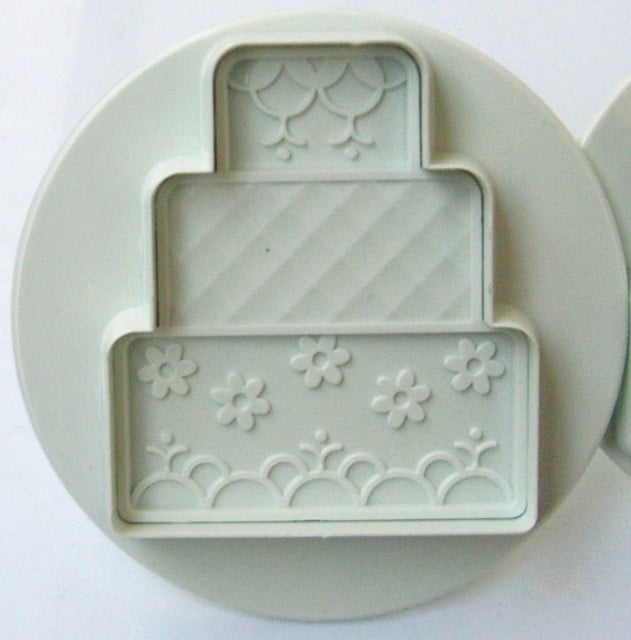 Wedding Cake e Torte matrimoniali. Set 4 Stampi espulsione Tagliapasta di varie misure.