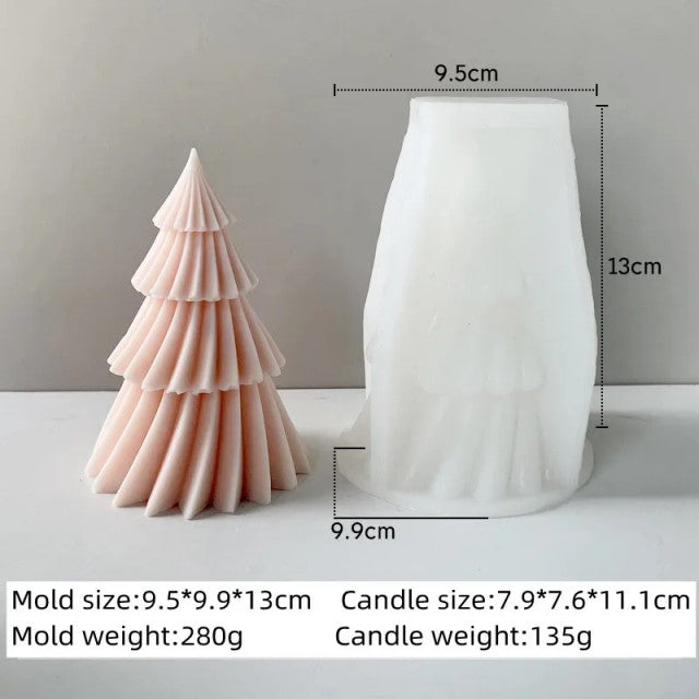 Albero di Natale Pino di 11.1 cm. Stampo in silicone anche per Candele - WORLD PRODUCTS SHOP