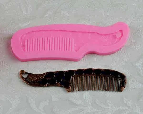 Pettine decorato. Stampo in Silicone
