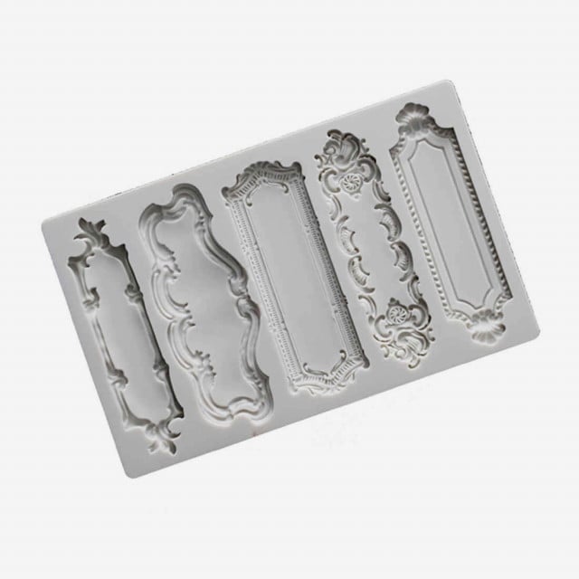 Cornice decorate. Barocco Vintage. Stampo in silicone con 5 decorazioni