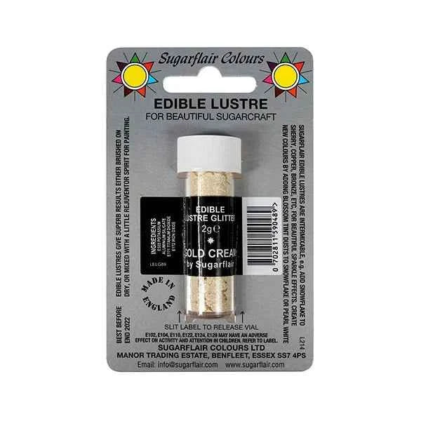 Crema Dorata Perlescente. Colorante concentrato in polvere. Sugarflair