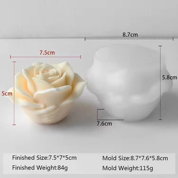 Mano che abbraccia una Rosa. Stampo in silicone anche per Candele e Saponi