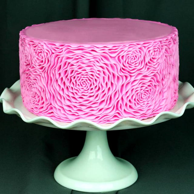 Bordo 4 Grandi Rose. Fantastico Stampo in silicone