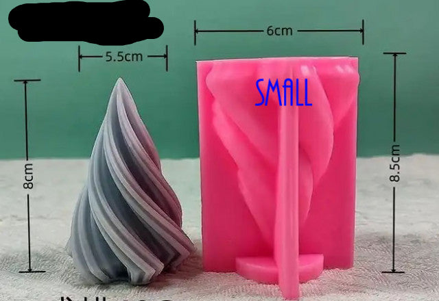 Grande Albero di Natale a Spirale in 3 dimensioni. Stampo in silicone anche per Candele - WORLD PRODUCTS SHOP