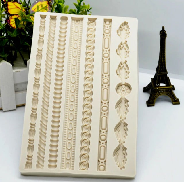 Splendide 7 decorazioni per Bordo. Grande stampo in silicone