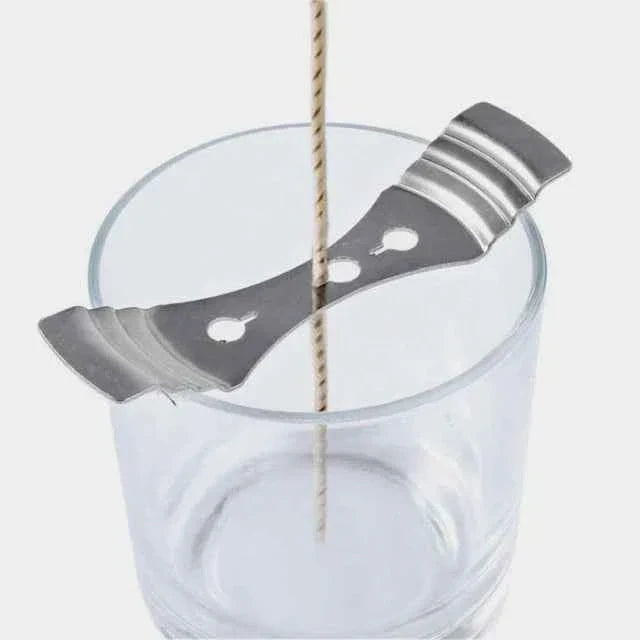 Set di 2 supporti per Stoppini in metallo per Candele