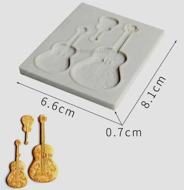 Chitarra Classica. Stampo in silicone di 3 modelli