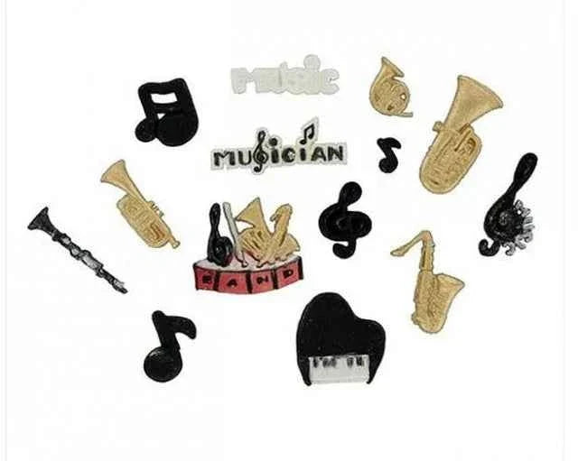 Musica e Note Musicali. Stampo in silicone con forme e strumenti Musicali.