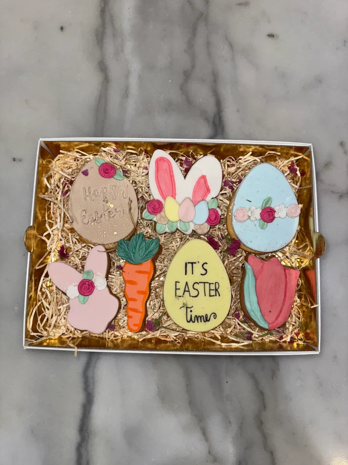 Box di biscotti pasquali
