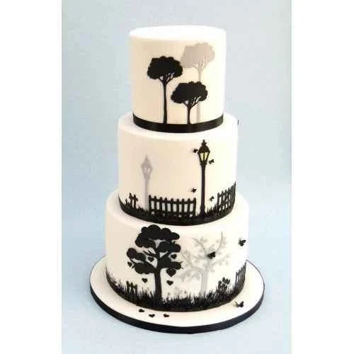 Lampione Albero Nuvole e Recinto. Stampo Parco Patchwork Cutter
