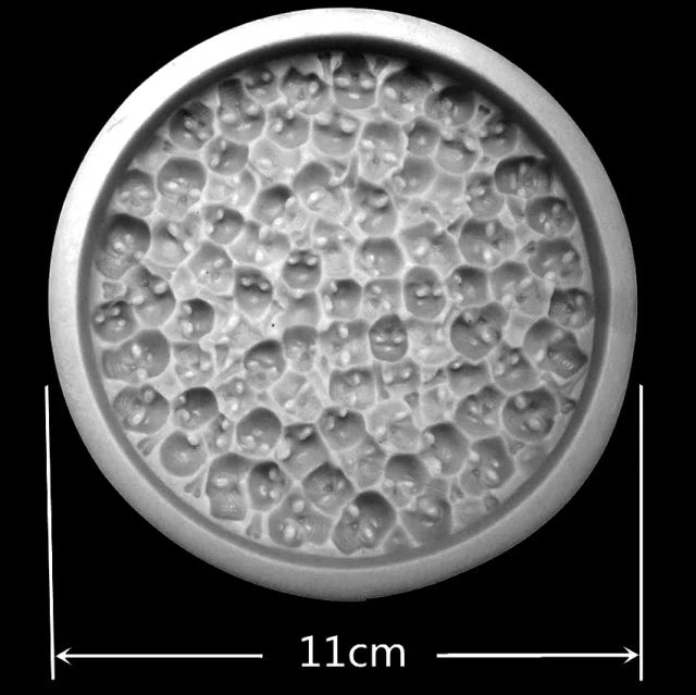 Distesa di molti Teschi. Stampo in silicone