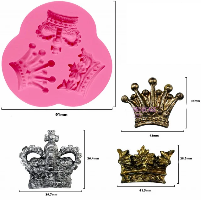 Grande Corona Inglese in 3 fantastiche forme. Stampo in silicone