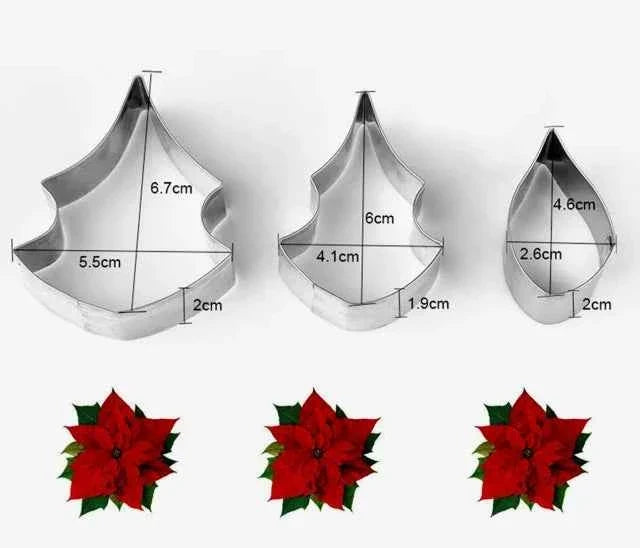 Stella di Natale. Set di 3 Stampi in metallo