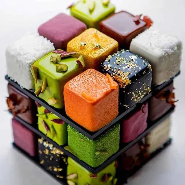 Cubo di Rubik. Stampo Rotante in 3/D per una fantastica Torta