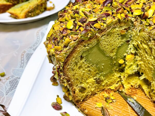 Panettone ROCHER Pistacchio – artigianale a lievitazione naturale 1,75kg (già farcito)