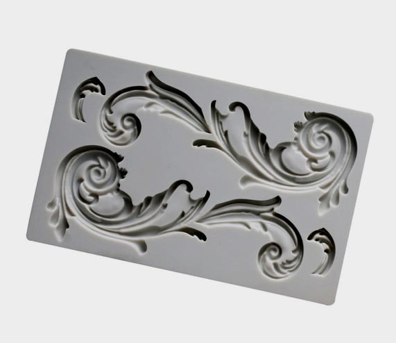 Barocco. 5 Fantastiche decorazioni Vintage. Bordo Stampo in silicone. European Retro Pattern Shape Silicone Mold