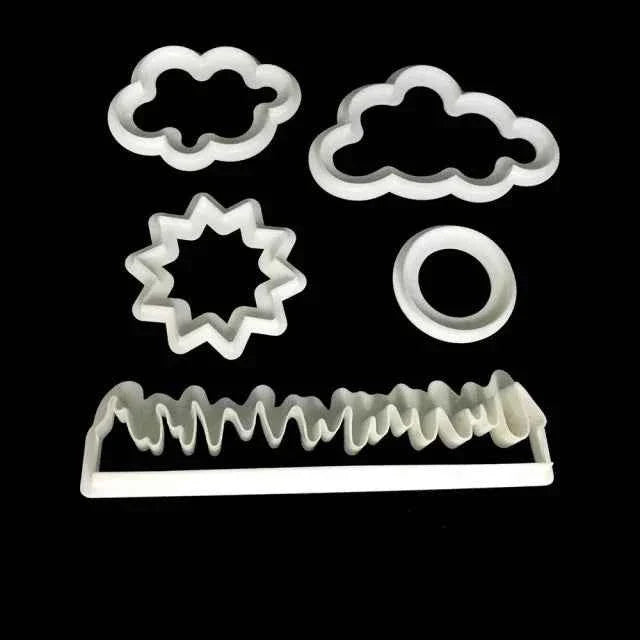 Nuvole ed Erba. Set di 5 stampi