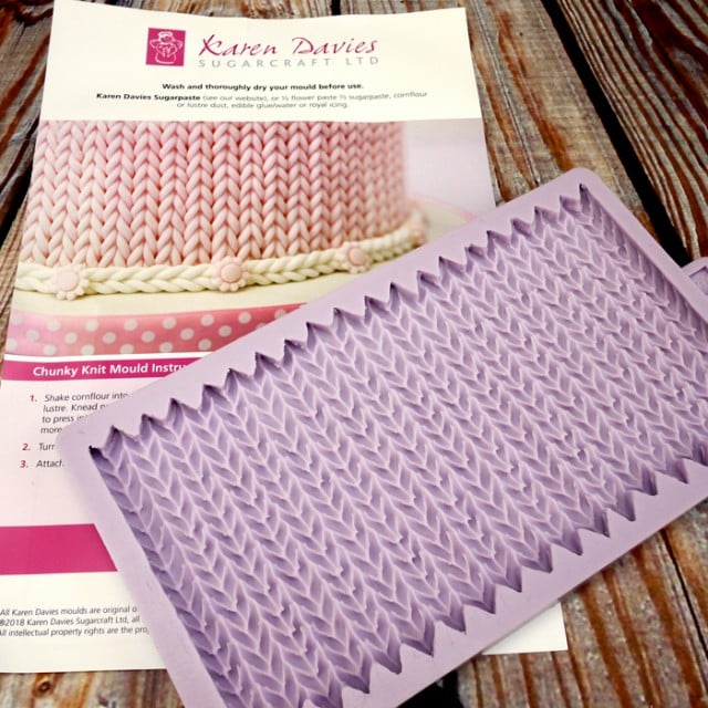Uncinetto. Fantastico grande Stampo in silicone Chunky Knit. Originale Karen Davies.