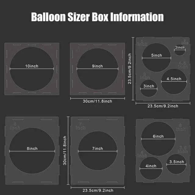 Cubo per misurare i Palloncini.